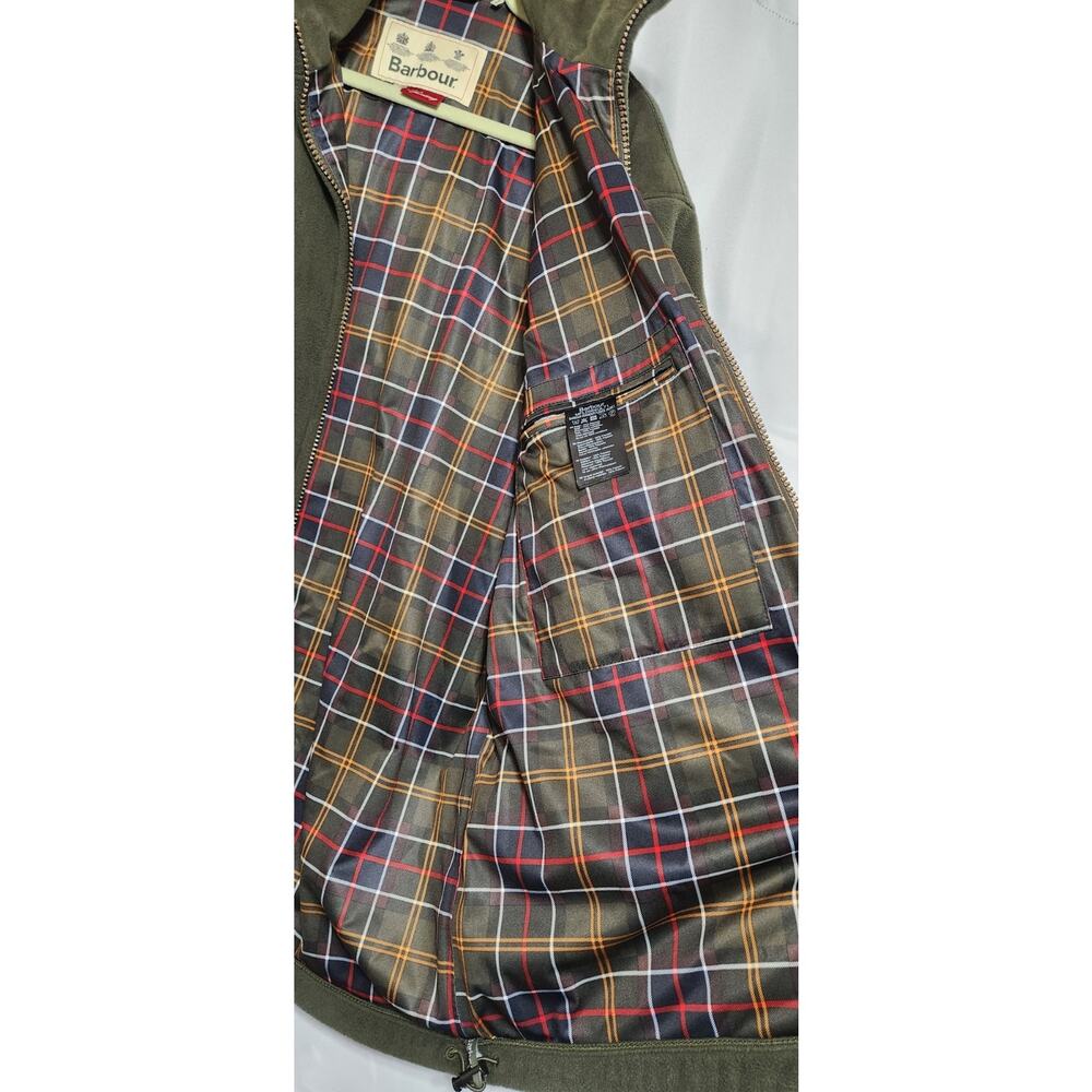 Barbour Sporting Dunmoor Olive Men’s XL Heavyweight Waterproof Fleece Jacket - Picture 6 of 11